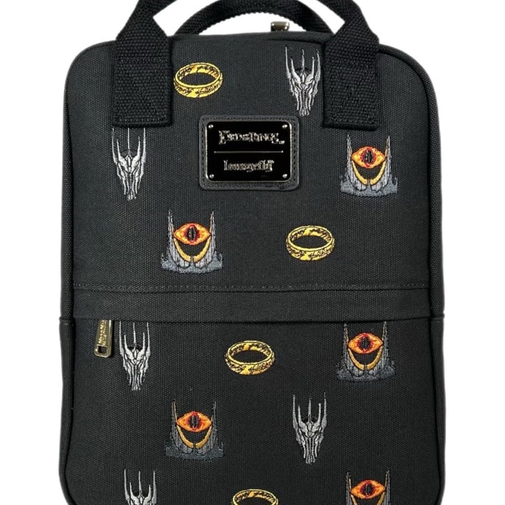 Loungefly Disney EXCLUSIVE Lord of the Rings Black Canvas Backpack